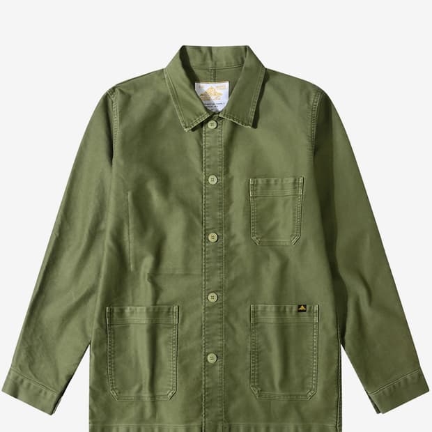 르몽생미셸 빈티지 워시드 워크자켓 카키