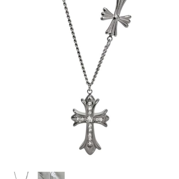 오퓨즈 더블 크로스 목걸이