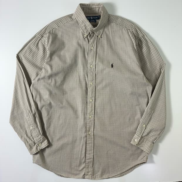 Polo  폴로 랄프로렌 자수 블레이크 코튼 90,s 체크셔츠 