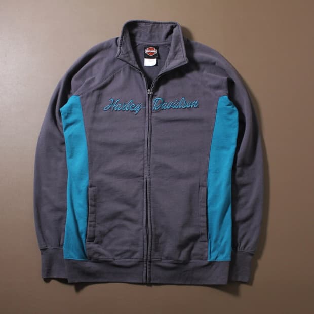 Harley Davidson 할리데이비슨 기모 레터링 후드집업 