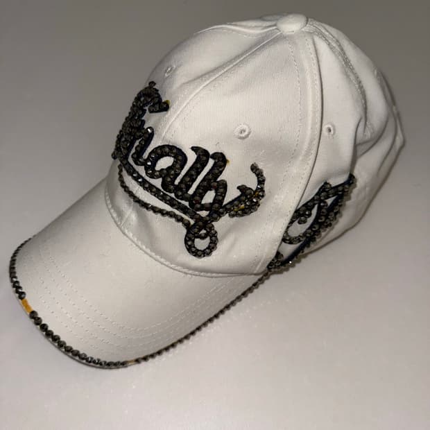 빈티지 오네갸루 큐빅 볼캡 모자 