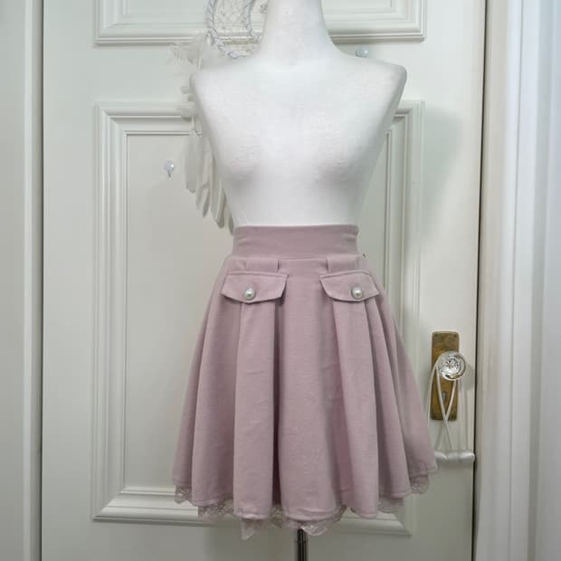 HONEY CINNAMON pink lavender lace trim