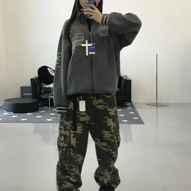 JPN 회색 집업