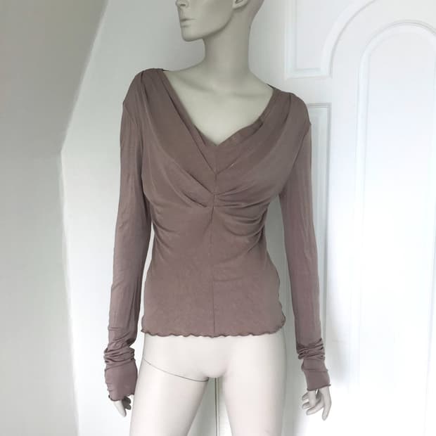 Armani Collezioni Draped Jersey Top