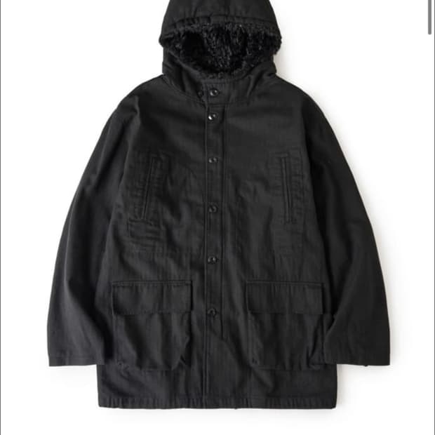 헤칭룸 후디드 밀리 파카 블랙3M