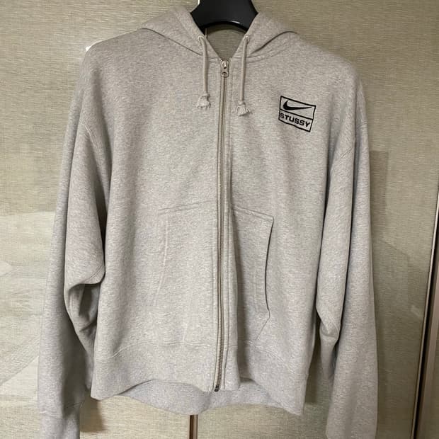 [XS] 나이키x스투시 후드집업 그레이
