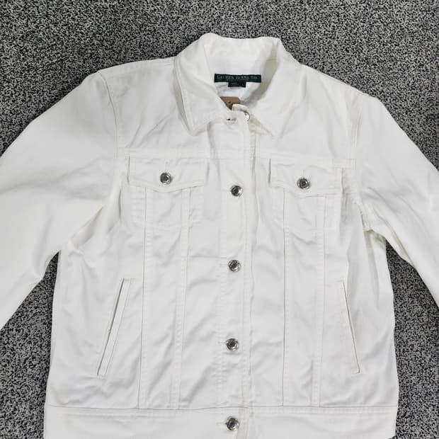 로렌 랄프로렌 화이트 데님 자켓 L