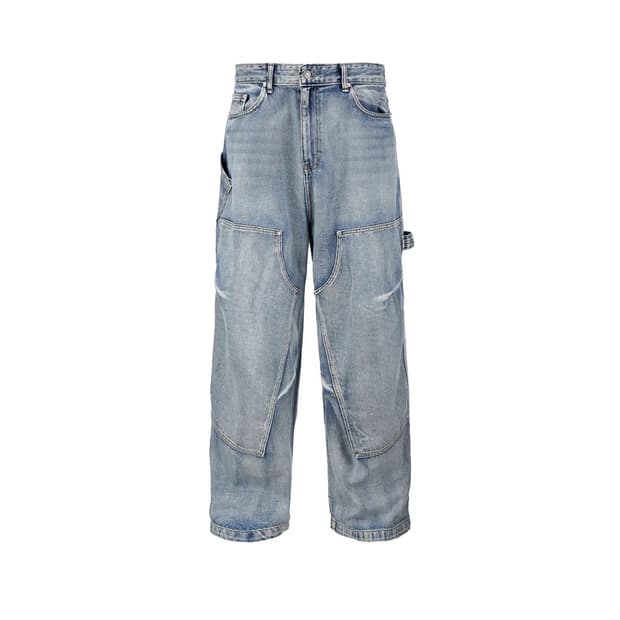 9999아카이브 더블니 데님 팬츠