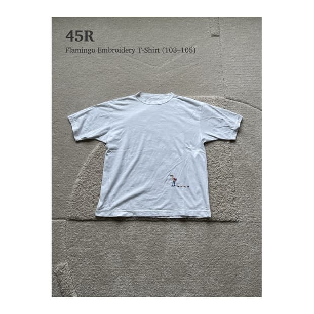 45R 플라밍고 자수 티셔츠 (103–105)