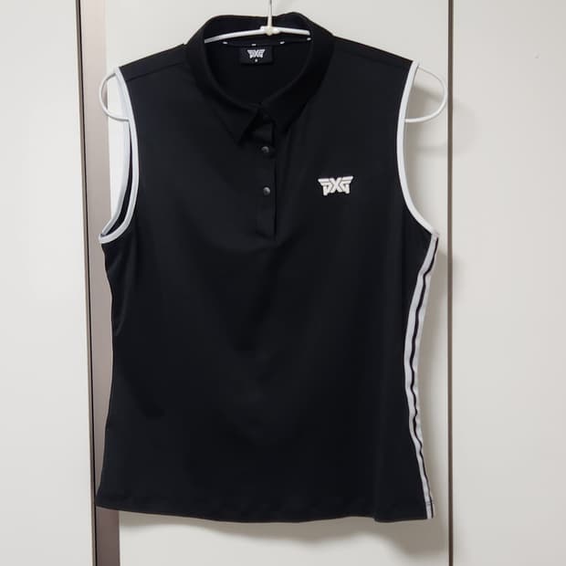 PXG 블랙 민소매 폴로 셔츠 M