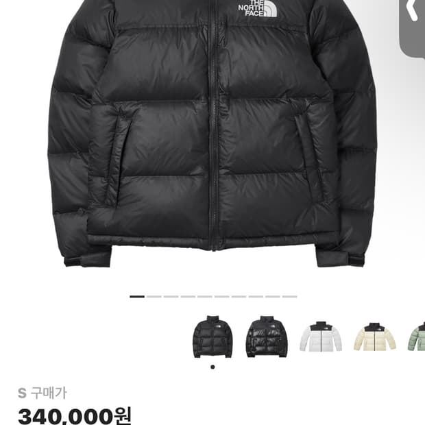 노스페이스 1996 에코 눕시 패딩 s