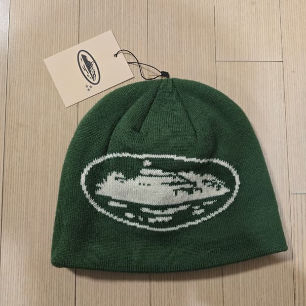 Corteiz skully beanie green 코르테이즈 비니 그린