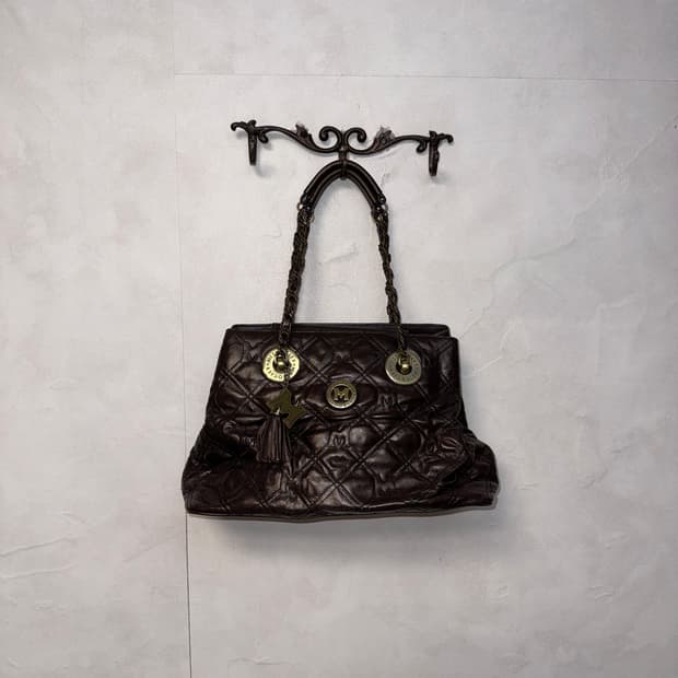 Metro City brown diamond quilting 체인 숄더백