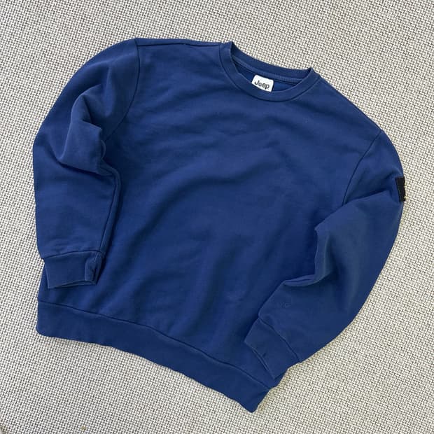 S 지프 크루넥 네이비 맨투맨 0423D