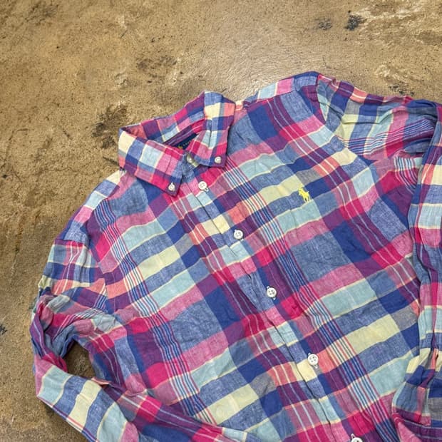 [정품/XL] 폴로 랄프로렌 체크 셔츠 b15