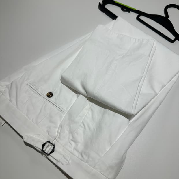 수트서플라이 크롭 화이트 팬츠 
