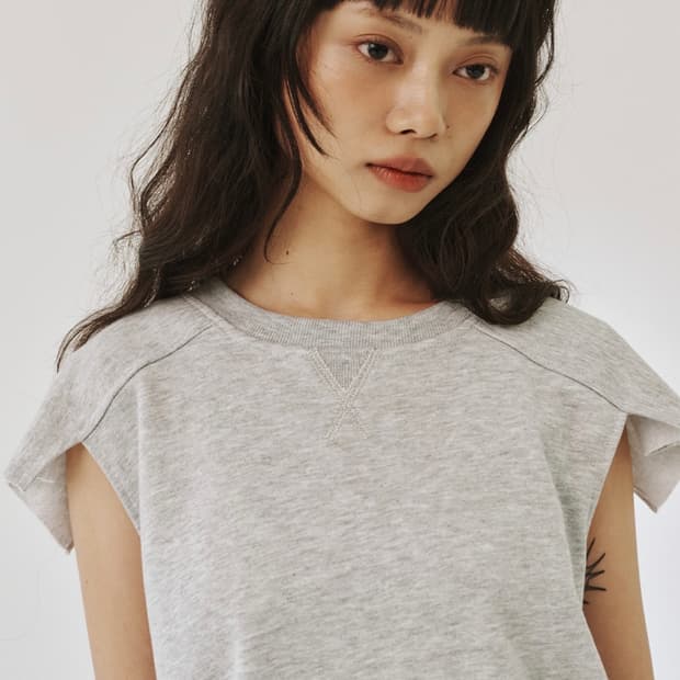 CUTTING HALF SWEAT, GRAY