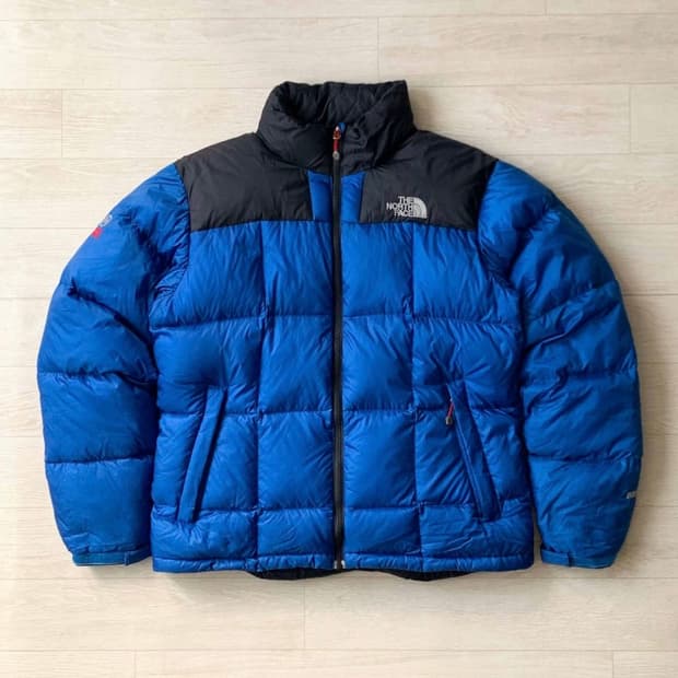 노스페이스 800 구스 다운 패딩 블루 M