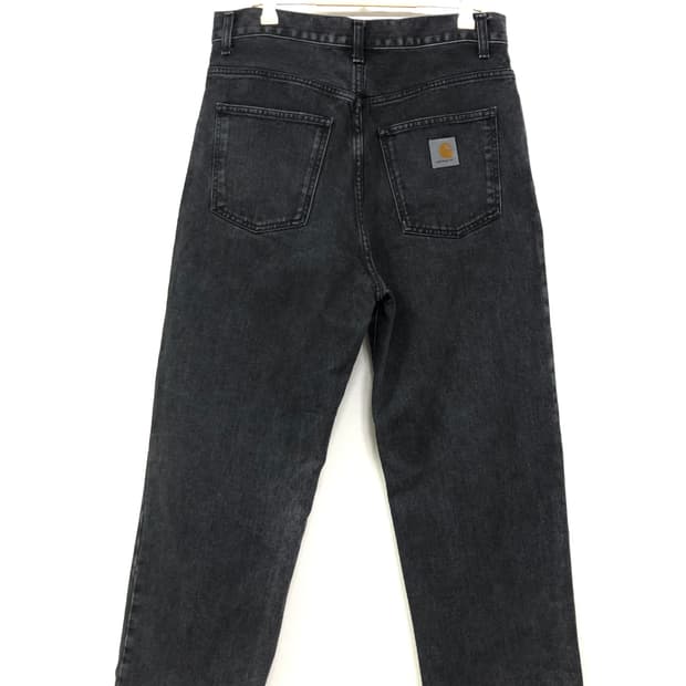 칼하트wip 블랙 워시드 흑청 와이드 데님팬츠 30