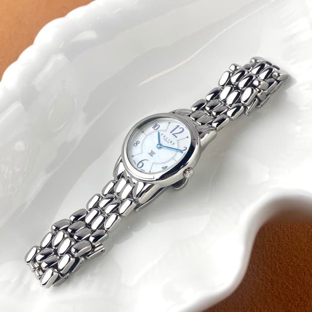 CELINE round shell steel watch