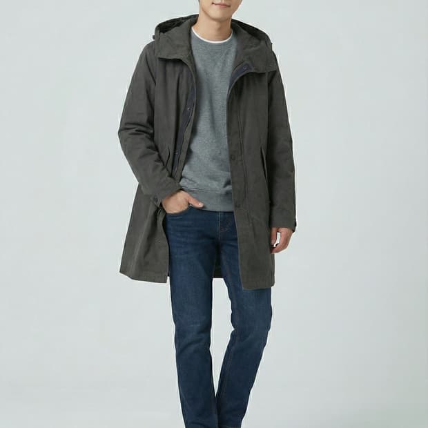 헨리코튼(Henry Cotton's) 후드 사파리 필드 자켓