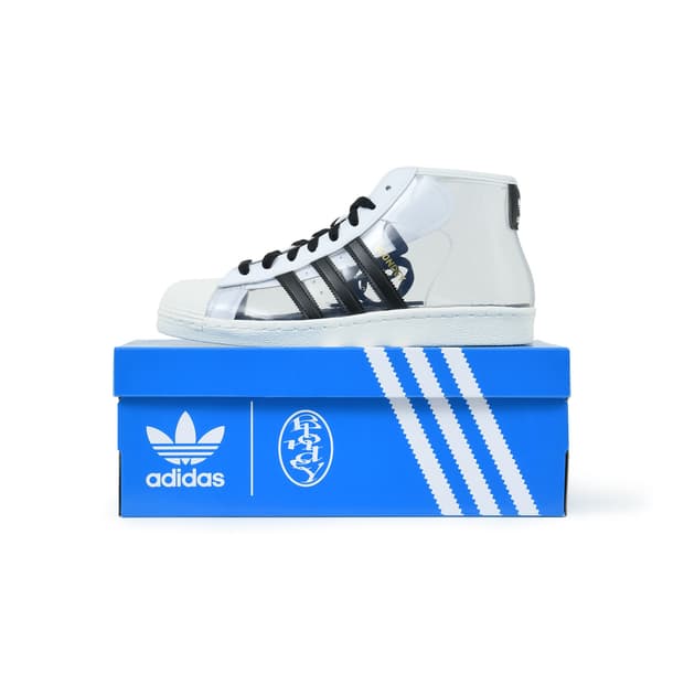 블론디 맥코이 콜라보 아디다스 ADV 투명 하이탑 스니커즈 슈퍼스타 삼바