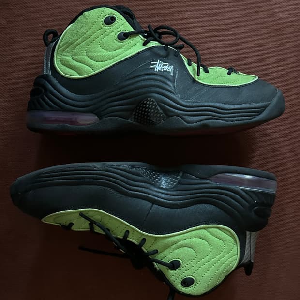 나이키 x 스투시 에어 페니 2 비비드 그린 앤 블랙