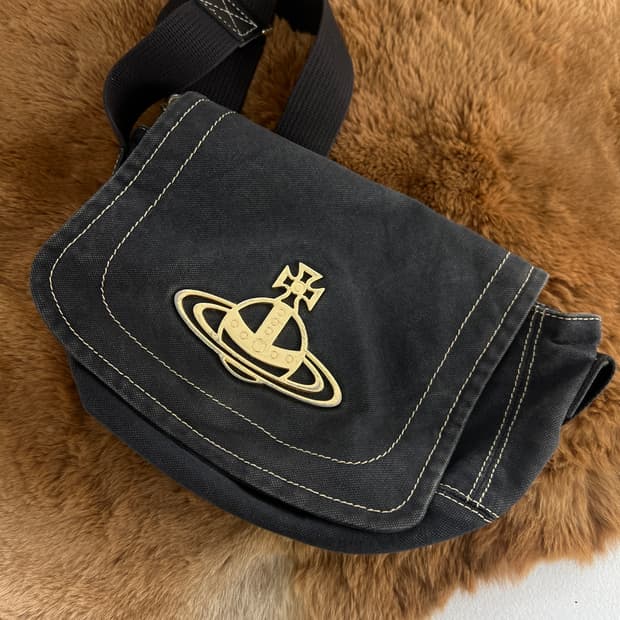 비비안웨스트우드 코튼 숄더백