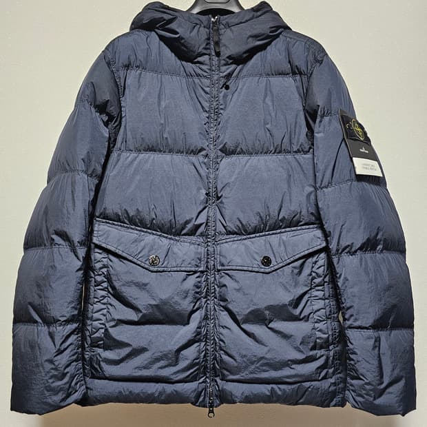 스톤아일랜드 크링클랩스 윈드 레지스턴스 후드 다운 패딩 25FW