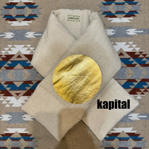 [OS] 캐피탈 KESA 스카프 히노마루 골드 린넨 