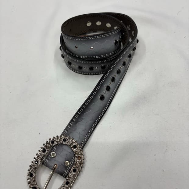 빈티지 y2k 펑크 실버 벨트