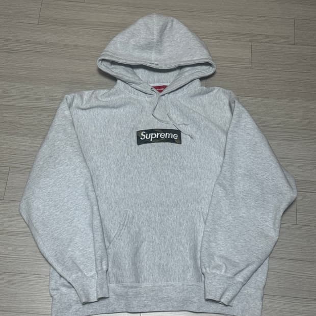 슈프림 카모 박스로고 후드 M