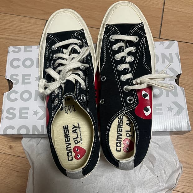 컨버스 척 70 꼼데가르송 블랙 270