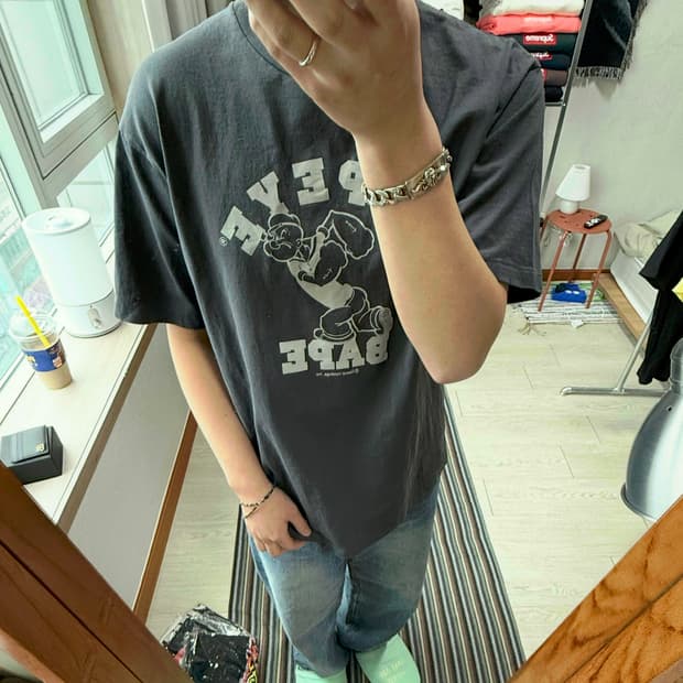 베이프 뽀빠이 반팔 티셔츠