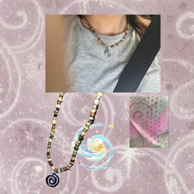 빈티지 비즈 소용돌이 목걸이 / spiral necklace