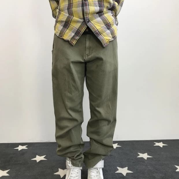 Beams Heart Olive Stretch Chino Pants