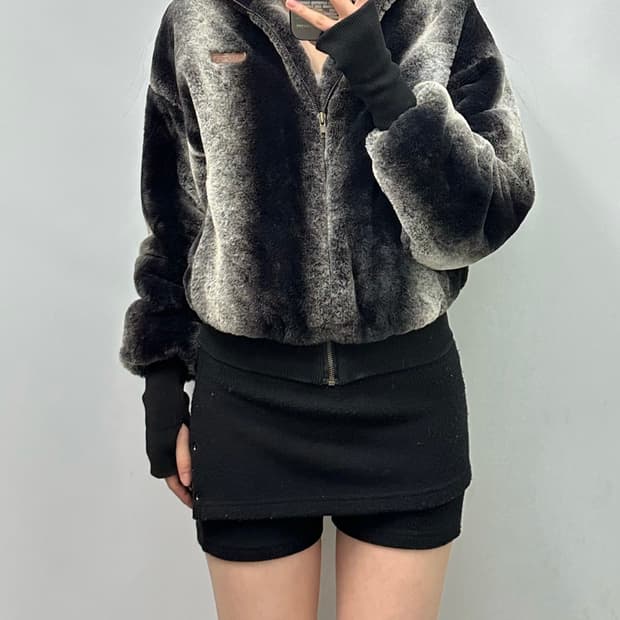 스컬프터 포우 퍼 핑거리스 퍼 자켓