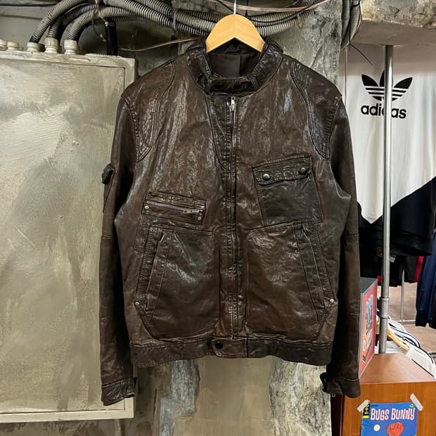 빈티지 양가죽 레더 자켓 브라운 #csz2850