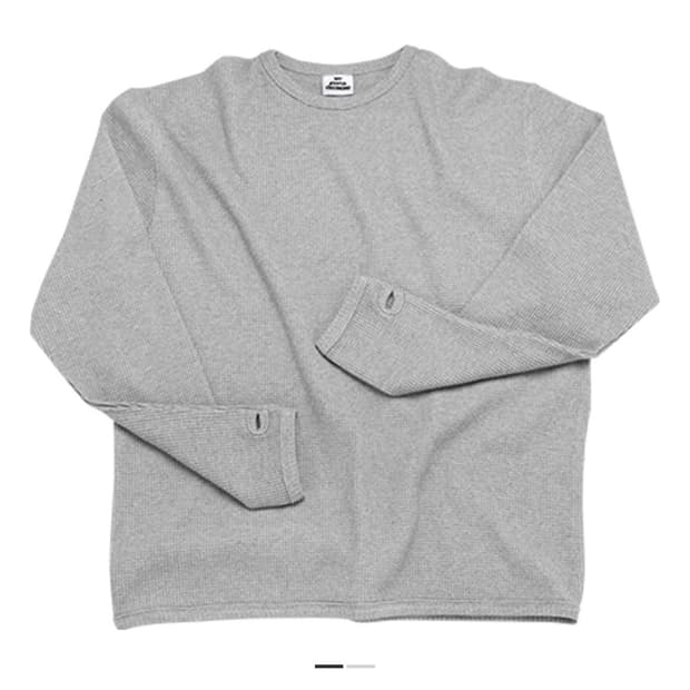 MJD 새상품 핑거와플롱슬리브 멜란지그레이 M