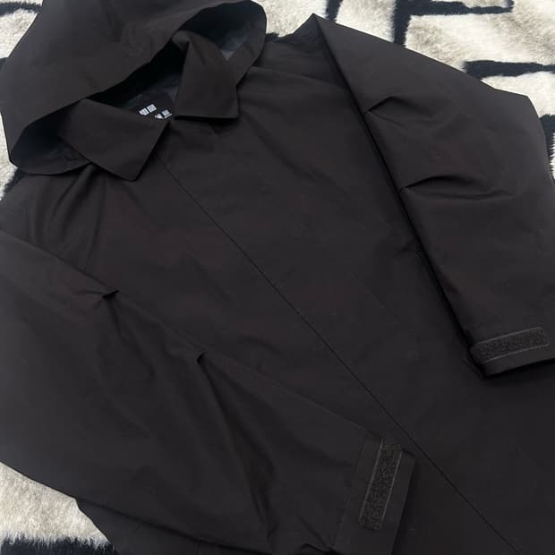 [S]유니클로 블록테크 방수 레인자켓/다크브라운