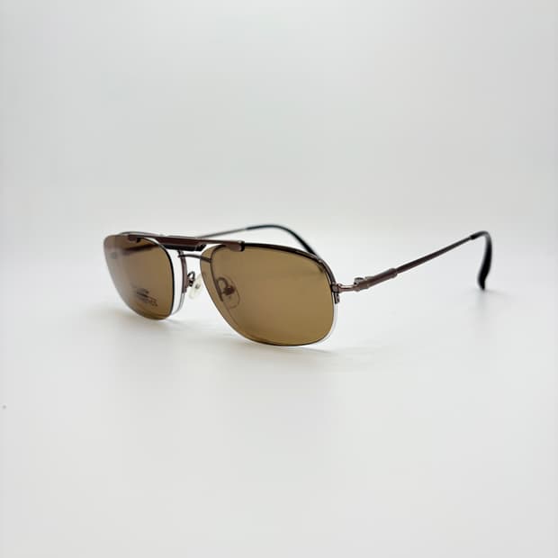 FLIP MAGNETICS 브라운 투브릿지 클립 선글라스