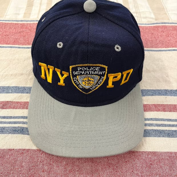 NYPD 성조기 뱃지 울 나일론 혼방 볼캡 M99