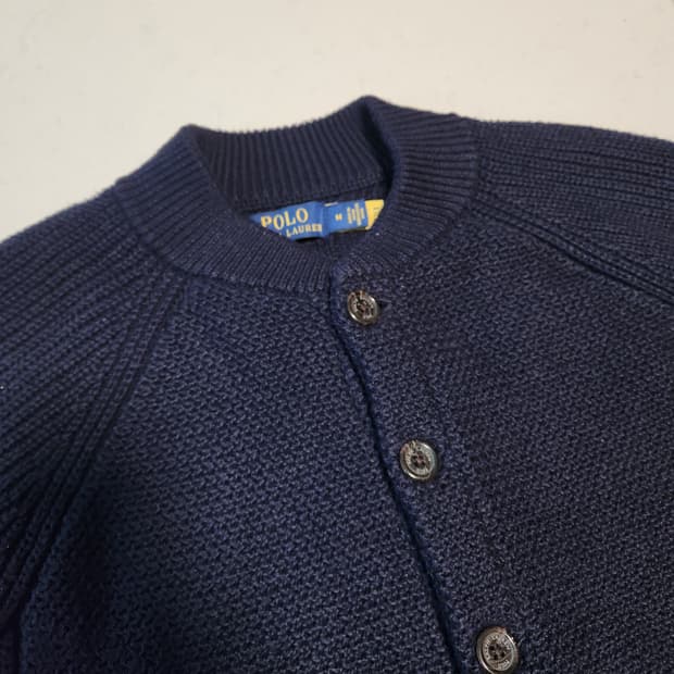 폴로 랄프로렌 골지 와플 니트 가디건 M
