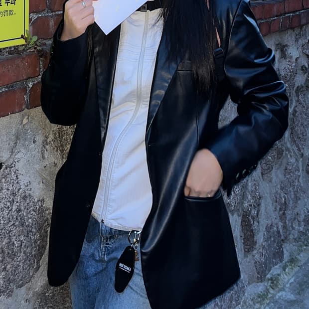 빈티지 가죽블레이저 (M사이즈)