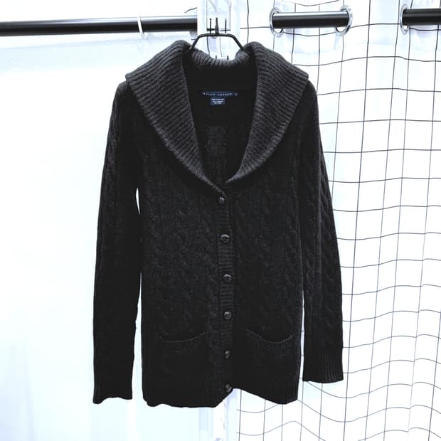 랄프로렌 여성 캐시미어 숄가디건