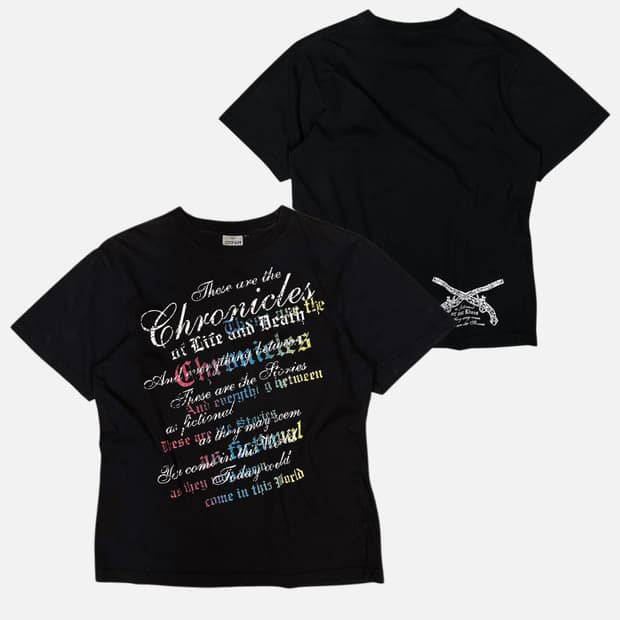 color grunge lettering musket t-shirt