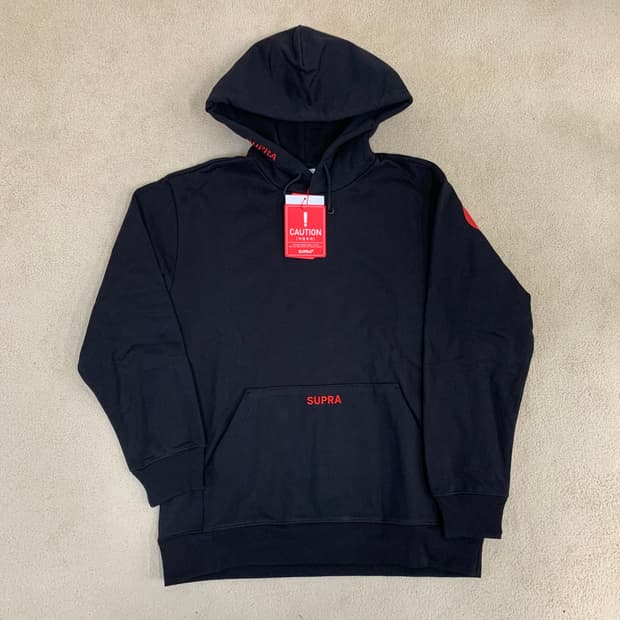 SUPRA 수프라 빅로고 후드 티셔츠(L/블랙) 스웻셋업