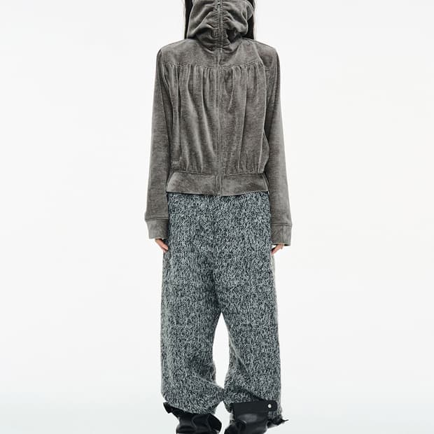 세릭 HAIRY WIDE PANTS / CHARCOAL