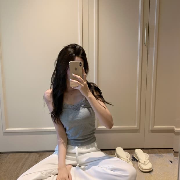 제니오 로맨스 레이스 슬리브리스 나시