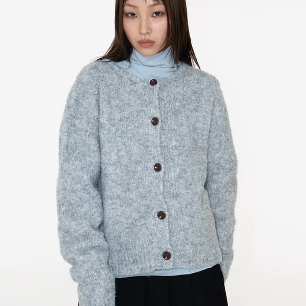 플레이스 스튜디오 베이직 부클 가디건